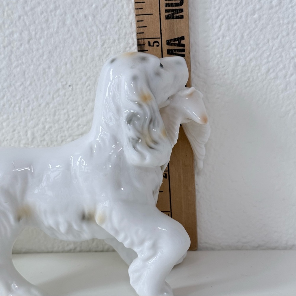 Vintage 1950’s Arnart Creations Japan English Setter Hunting Dog W/Duck Figurine - Picture 12 of 13